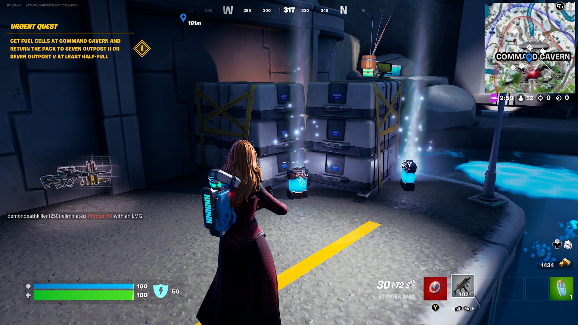 Fortnite fuel cell locations, how to equip backpack and collect fuel