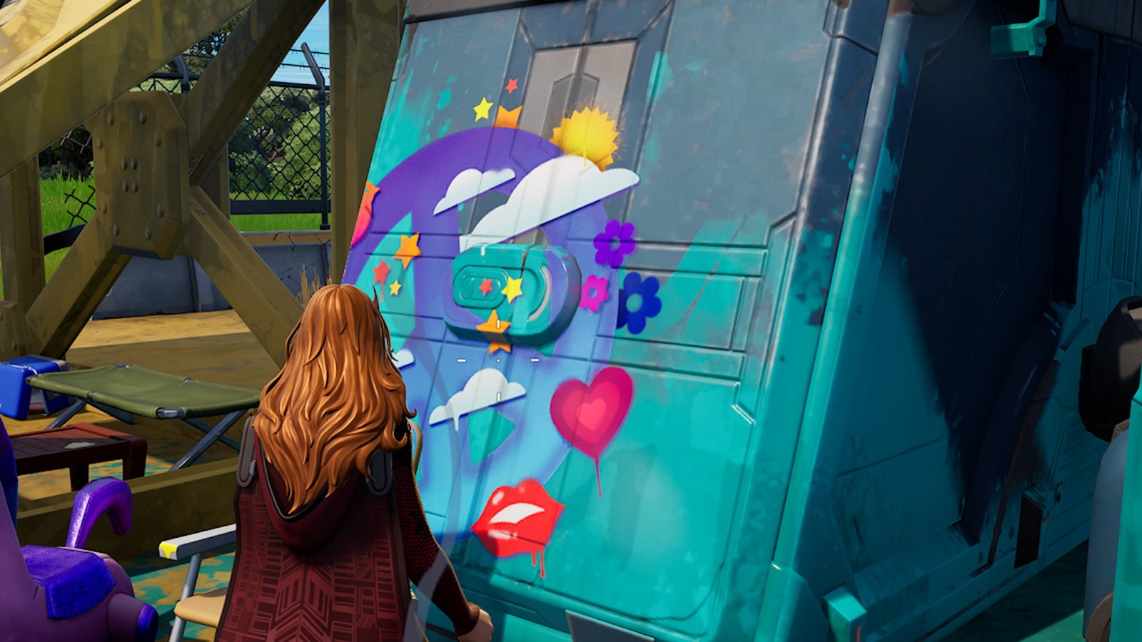 Fortnite old IO Outpost locations and how to spray peace sprays on