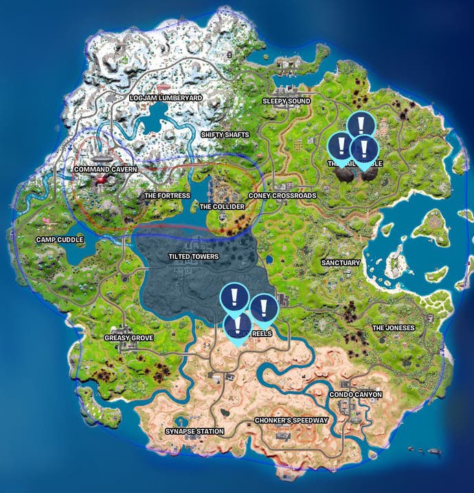 Fortnite emergency beacon locations and where to activate an emergency