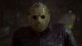 Jason Voorhees staring into the camera.