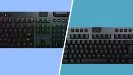 A collage showing both the Logitech G915 Lightspeed Wireless gaming keyboard and the G916 TKL Lightspeed Wireless.