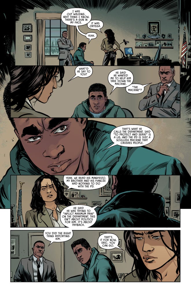 Renee Montoya learns about Ortega's vendetta