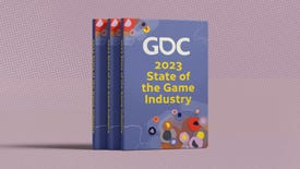 A photo of hard copies of the GDC State Of The Industry 2023 survey