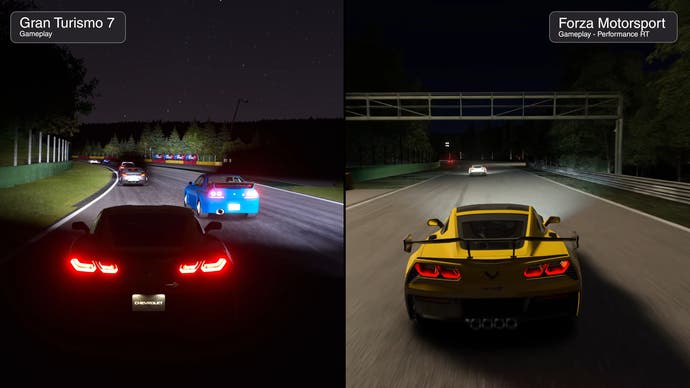 forza vs gran turismo 7 comparison: night driving