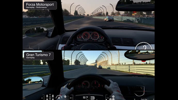 Forza vs [Noedit] Gran Turismo 7 Porównanie: BMW M3 Wewnętrzne