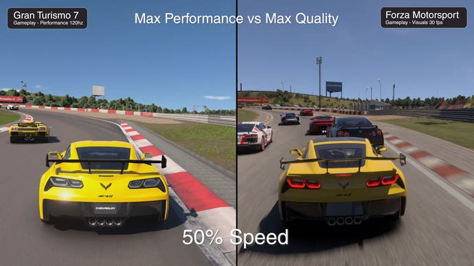 Forza vs [Noedit] Gran Turismo 7 Porównanie: tryby 120 Hz vs 30fps