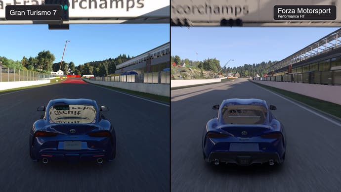 Refleksje: Forza Motorsport vs [NoEdit] Gran Turismo 7 Strzał w porównaniu