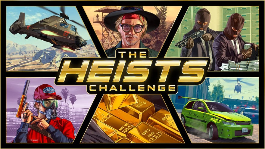 Key art from GTA Online's The Hesits Challenge