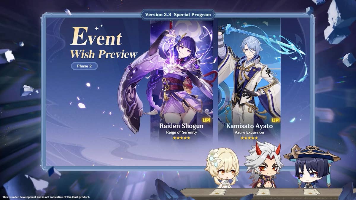 Genshin Impact 3.3 Banner and event details
