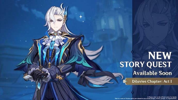 neuvellitte artowrk with text saying his story quest is coming soon