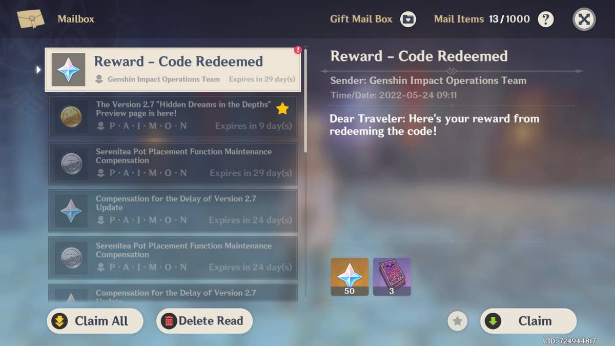 Genshin Impact' Redeem Codes List: What It Offers and How to Use Those