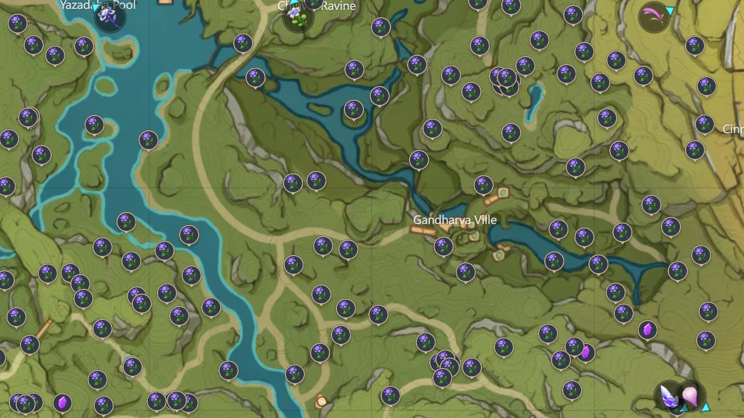 Genshin Impact purple Teyvat product locations