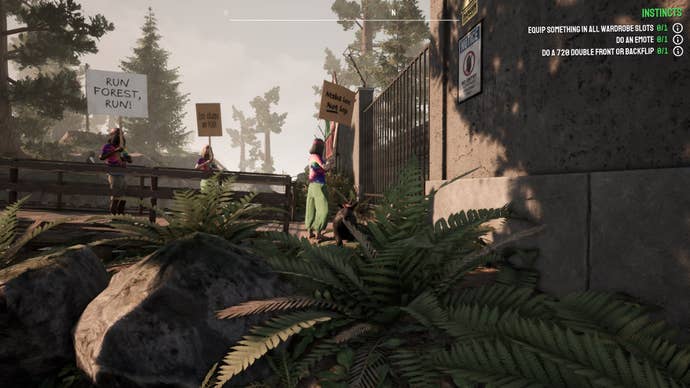 Pilgor joins a protest for environmental change in Goat Simulator 3
