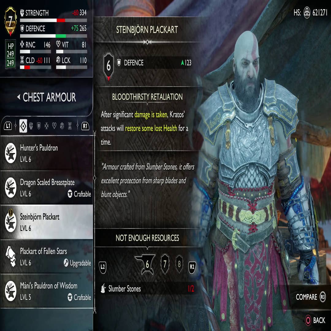 God of War Ragnarök best armor sets, including best early armor