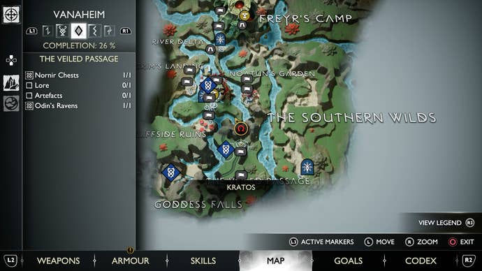 Vista del mapa del peto perdido de Ronda en Ragnarok