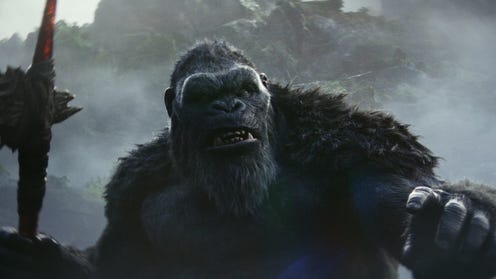 Kong with an axe in Godzilla x Kong: The New Empire