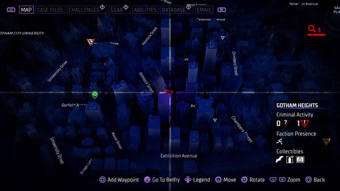 5th Batarang location for Gotham Heights