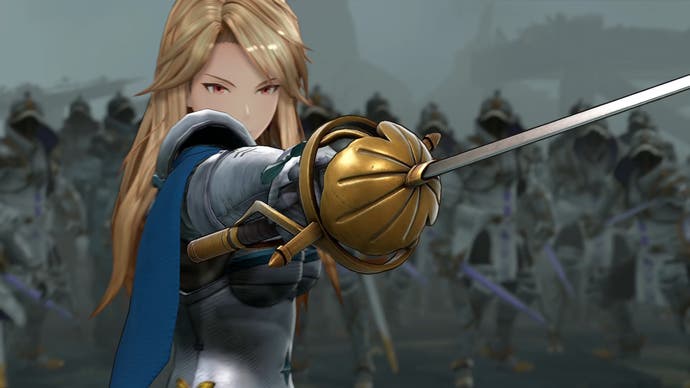 granblue fantasy: پیوند مجدد اسکرین شات که شخصیتهایی را با عمق میدان بوکه نشان میدهد