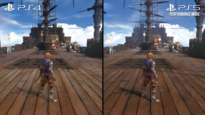 granblue fantasy: اسکرین شات پیوند مجدد که مقایسه ps4 و ps5 را در یک کشتی نشان می دهد