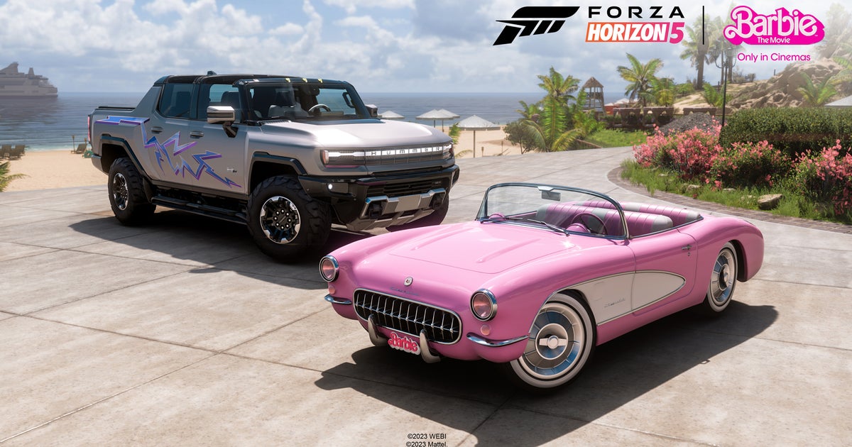 Barbie escapa da Barbie Land e entra em Forza Horizon 5 com dois carros crossover