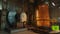 A generator and large lab vat in Half-Life 2 RTX.