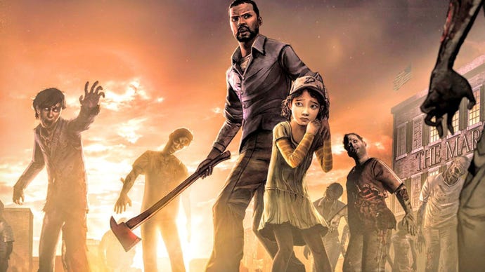 Telltale's The Walking Dead: Season One ist ein episodisches Abenteuerspiel, das in der Welt von Robert Kirkmans Zombie-Comics spielt und 2012 veröffentlicht wurde.