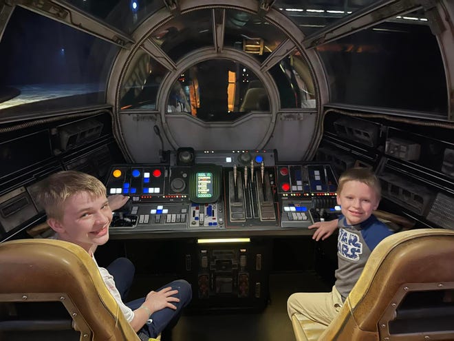 Onboard the Millennium Falcon: Smugglers Run ride at Disney Hollywood Studios