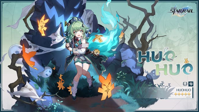 official marketing image of huo huo with her attack and path details