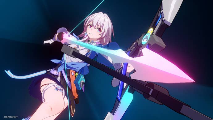 March 7th in her ultimate in Honkai Star Rail
