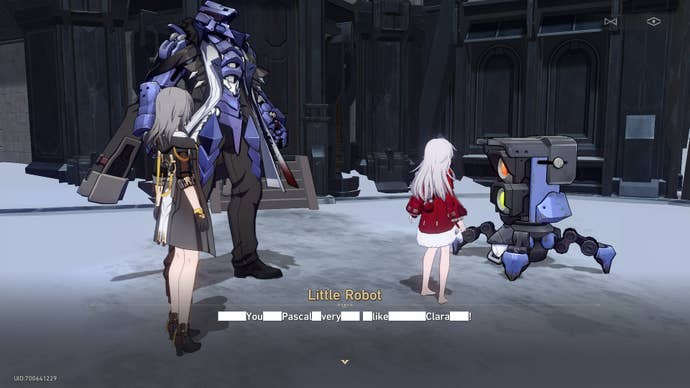 help clara find the objects Clara, Svarog, and the Trailblazer speak with the malfuctioning robot, Pascal, in Honkai Star Rail