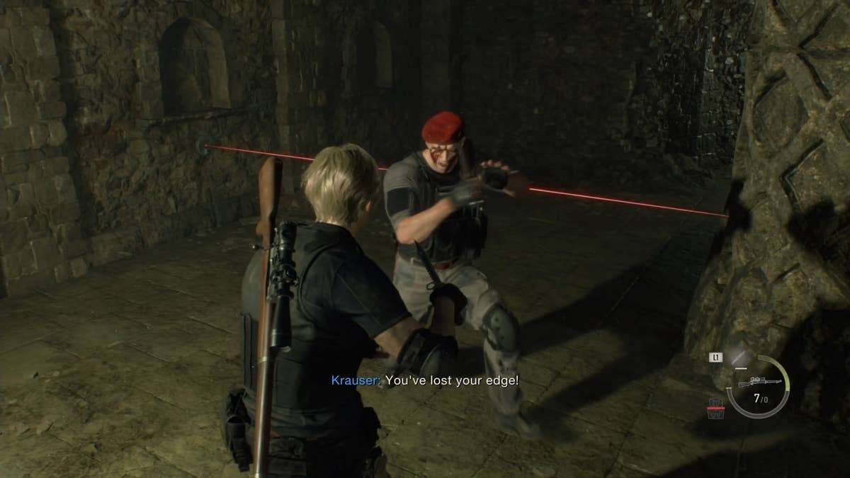 How to beat Krauser in Resident Evil 4, Krauser boss strategy