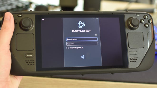 Step 10 of how to install Battle.net on the Steam Deck: launch Battle.net, log in, and enjoy.