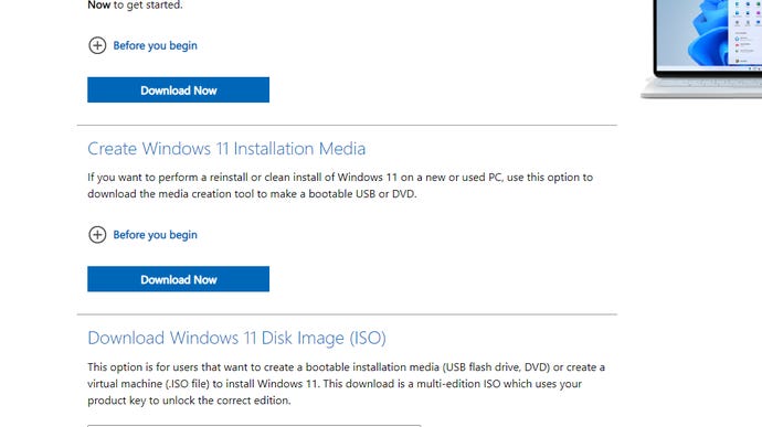 Step 1 of how to create Windows 11 installation media: connect your USB drive and download the Windows 11 Media Creation tool.