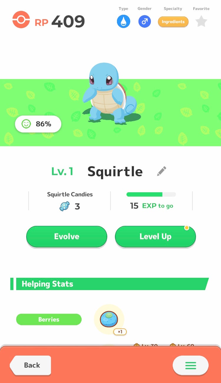 How to level up and evolve Pokémon in Pokémon Sleep