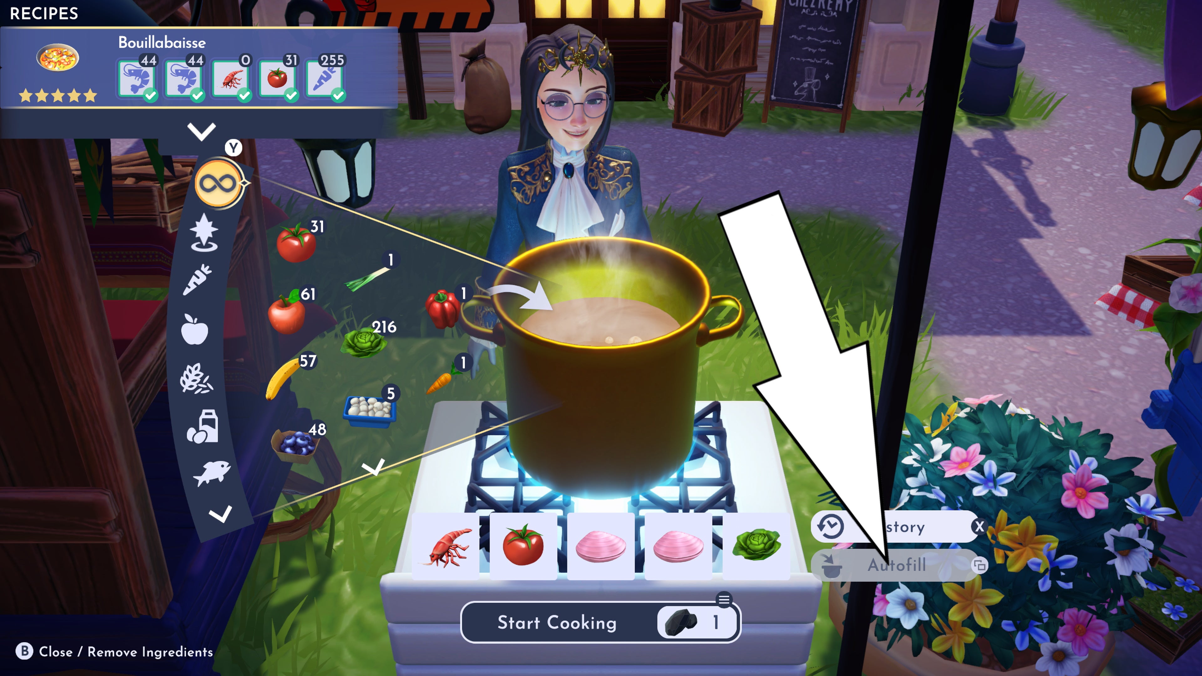 How to make bouillabaisse in Disney Dreamlight Valley