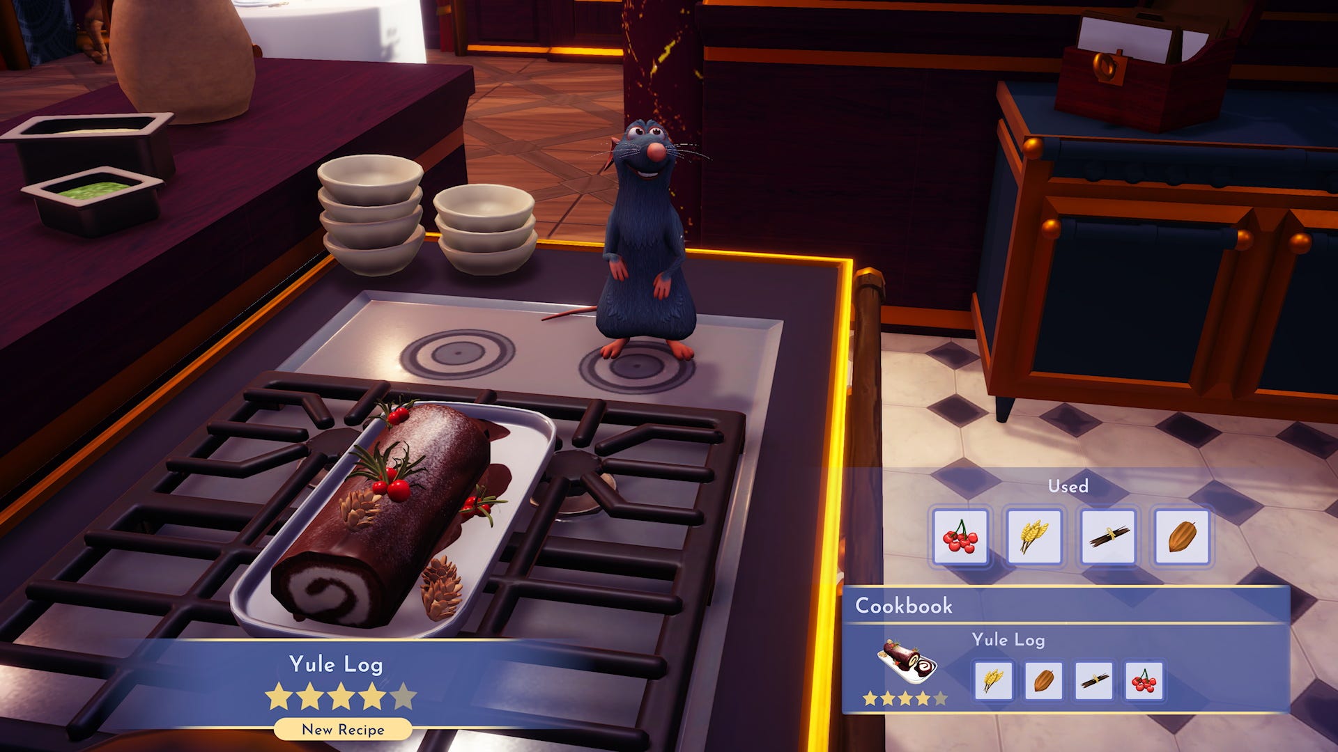 How to make yule log in Disney Dreamlight Valley