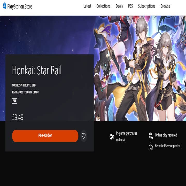 Honkai: Star Rail — Jogos para PS5