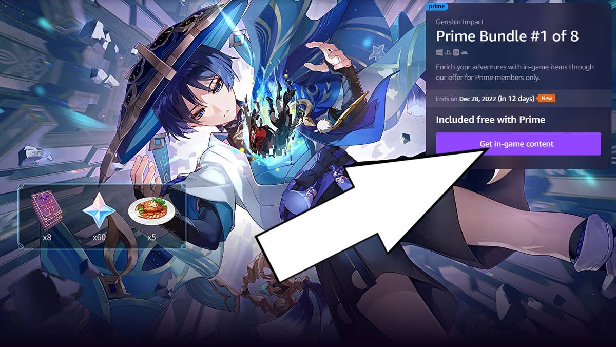 Genshin Impact Prime Gaming rewards