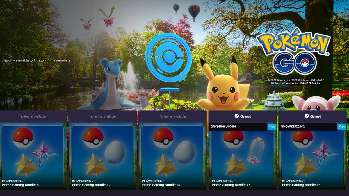 Prime Gaming Second Pokémon GO Bundle Now Available