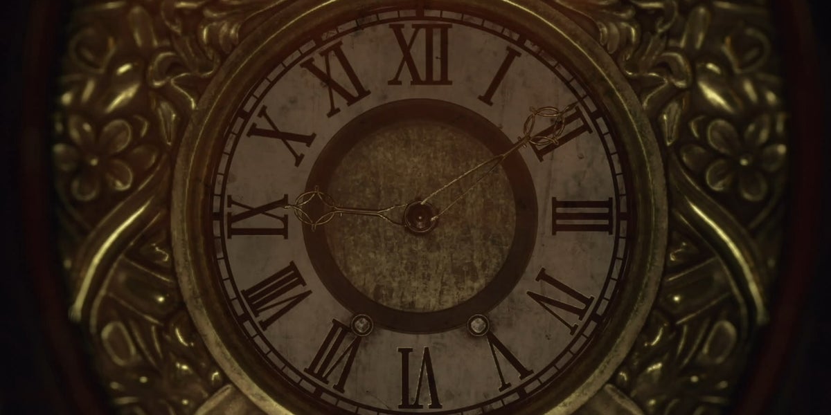 Resident Evil 4 clock puzzle solution, Grandfather Clock correct time