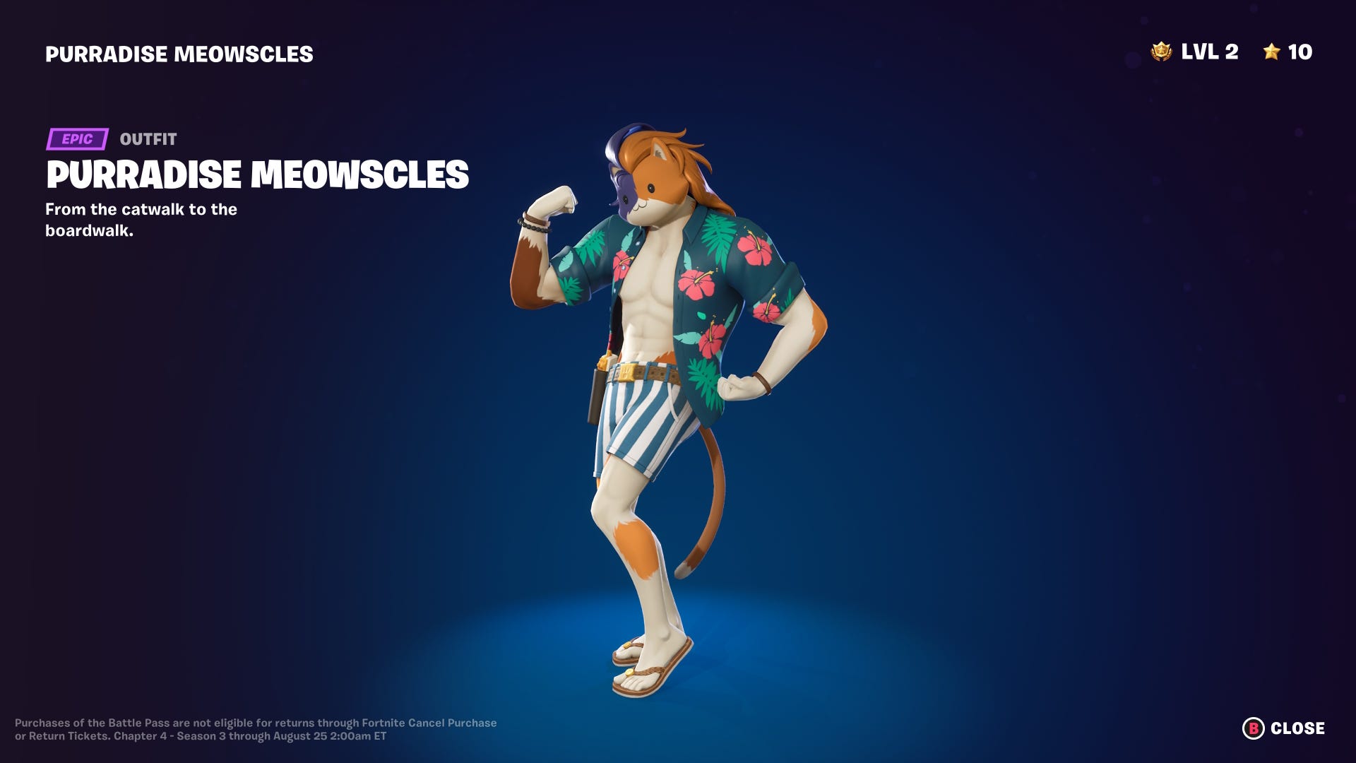 How to get Purradise Meowscles skin in Fortnite, Purradise Meowscles ...