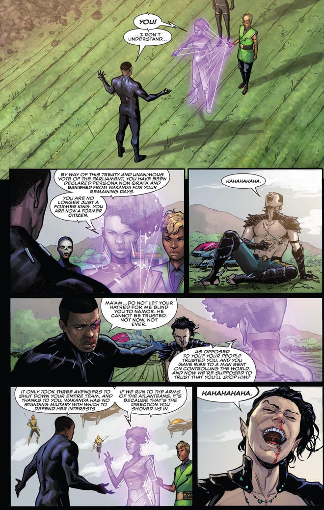 Namor convinces Wakanda to banish T'Challa