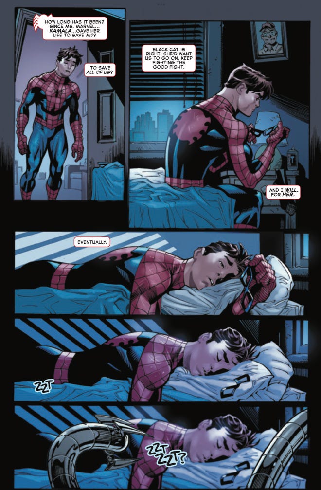 Spider-Man mourns Ms. Marvel