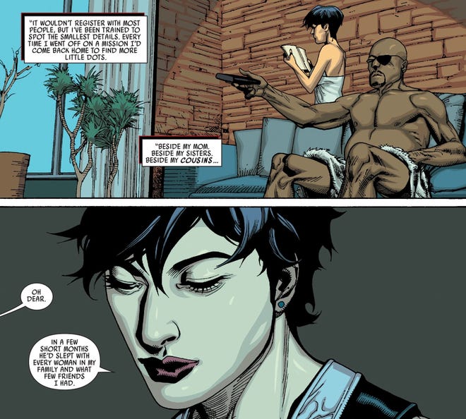 Nick Fury and Monica Chang's marriage