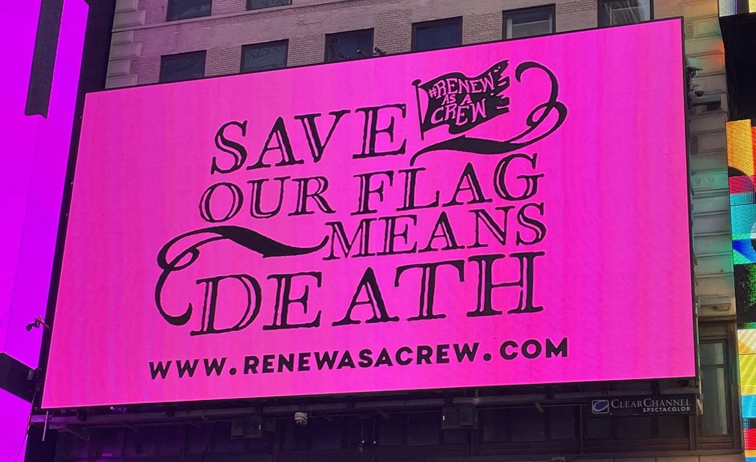 Our Flag Means Death fans launch Times Square billboard (and more) in series renewal campaign