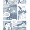 Interior comics page two tone featuring illustrated panels from In Limbo: A Graphic Memoir