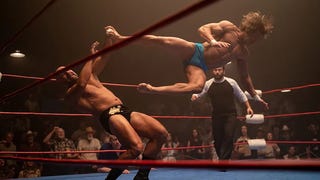 Zac Efron performing a flying kick in The Iron Claw trailer