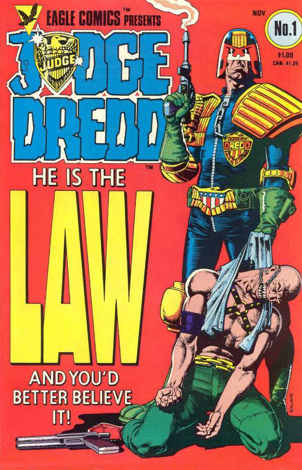 Judge Dredd #1 (Eagle Comics) cover by Brian Bolland