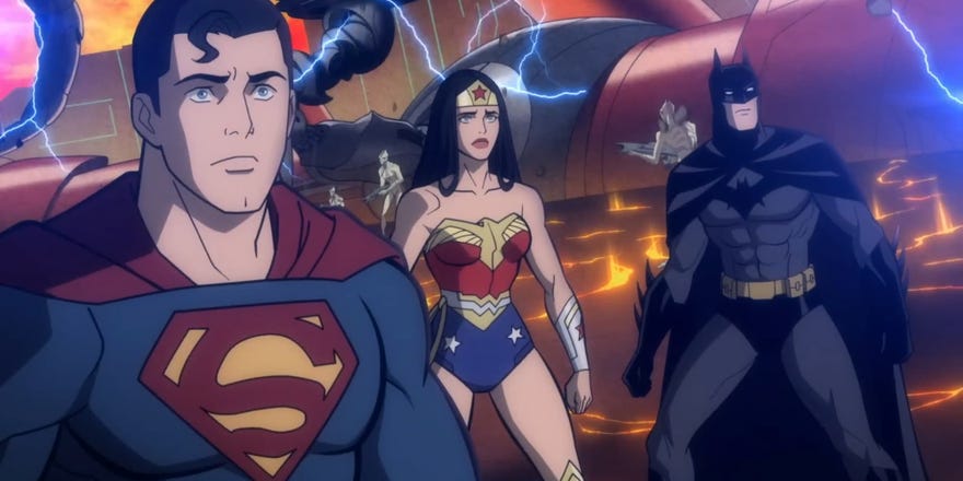 Superman Batman and Wonder Woman in Justice League Warworld