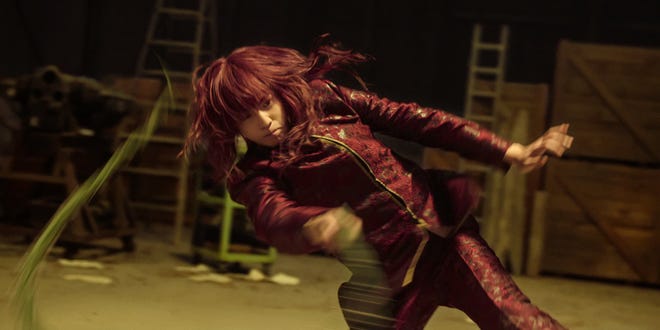 Kurama using Rose Whip in live action Yu Yu Hakusho